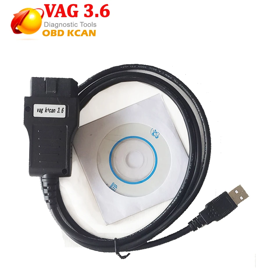 

3.6 VAG K CAN Commander 3.6 for Au-di/V-W Diagnostic Tool cable OBDII OBD2 Cabel Code Readers Scan Tools with software cd