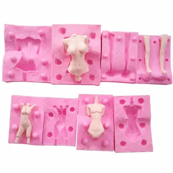 

Lady Woman Doll Body Leg Clay Model Silicone Soap Mold DIY Baking Tools Cake Decorating Supply For Chocolate Sugarcraft Mould