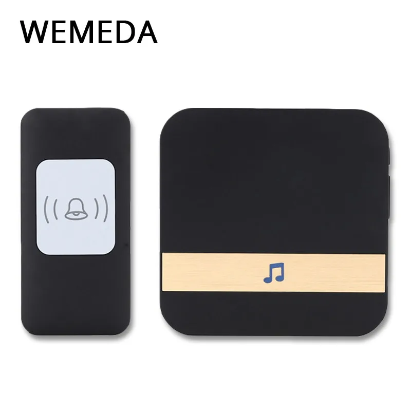 

WEMEDA Wireless Doorbell Waterproof battery-operated Button 300m Remote US Plug Smart Home Door Ring Bell 52 Chimes 4 Volume