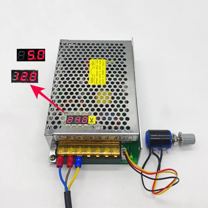 

0-24V 4A 100W Digital Display Voltage Adjustable DC Switching Power Supply 0-24V Whole Range Adjustable Power Supply