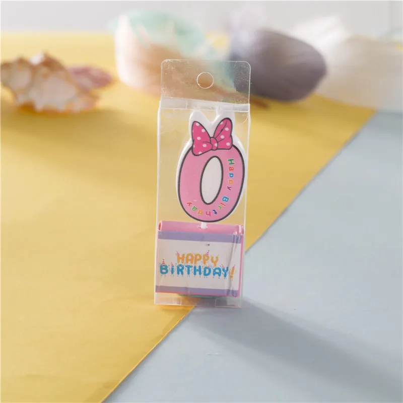 Свечи с цифрами на день рождения, мультяшная мышка, свечи для торта, кекса, Топпер, поставка украшений для вечеринок, Минни - Цвет: p0