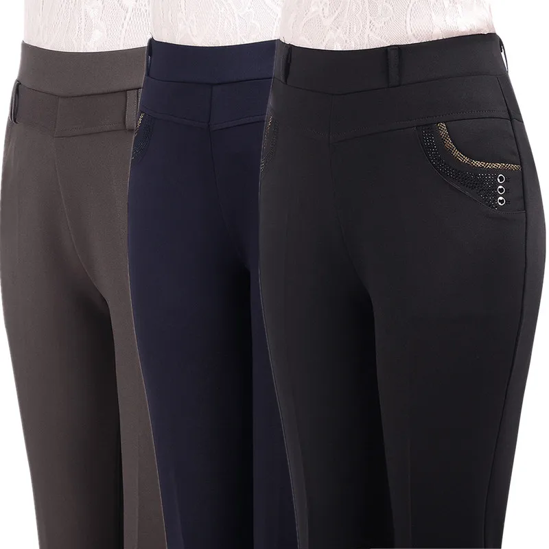 Брюки Стрейч Женские С Высокой Талией Купить