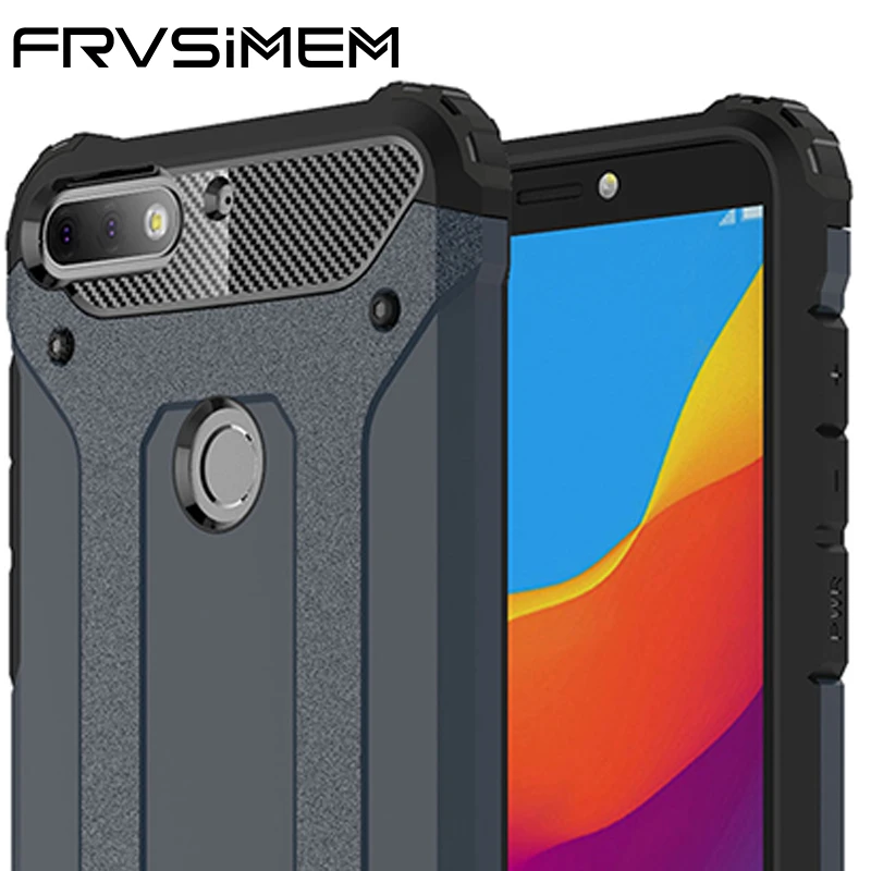 

2 In 1 Shockproof Case Full Protect for Huawei Honor 7C Pro 5.99 Inch 7C 5.7 Cases Armor Slim Hard PC + Silicone Rugged Cover