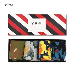 VPM зимние теплые хлопковые Бизнес человек носки красочные камуфляж Профессиональный сжатия Полотенца толстые носки подарочной коробке 4
