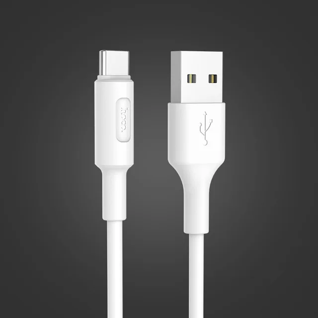 HOCO usb type-C кабель для samsung Quick Charge QC3.0 USB-C кабель для быстрой зарядки и синхронизации данных для Xiaomi huawei One Plus Android - Цвет: Белый