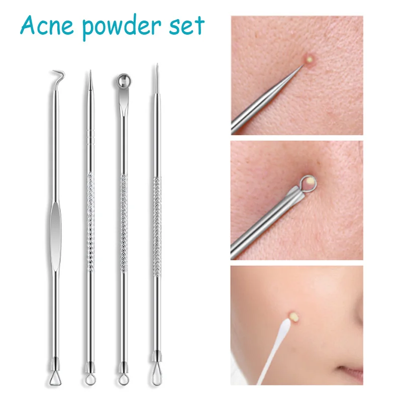 Acne Acne Beauty Blackhead Needle Stainless Steel Acne Needle Four Sets of Acne Spot Acne Extractor Remover Kit