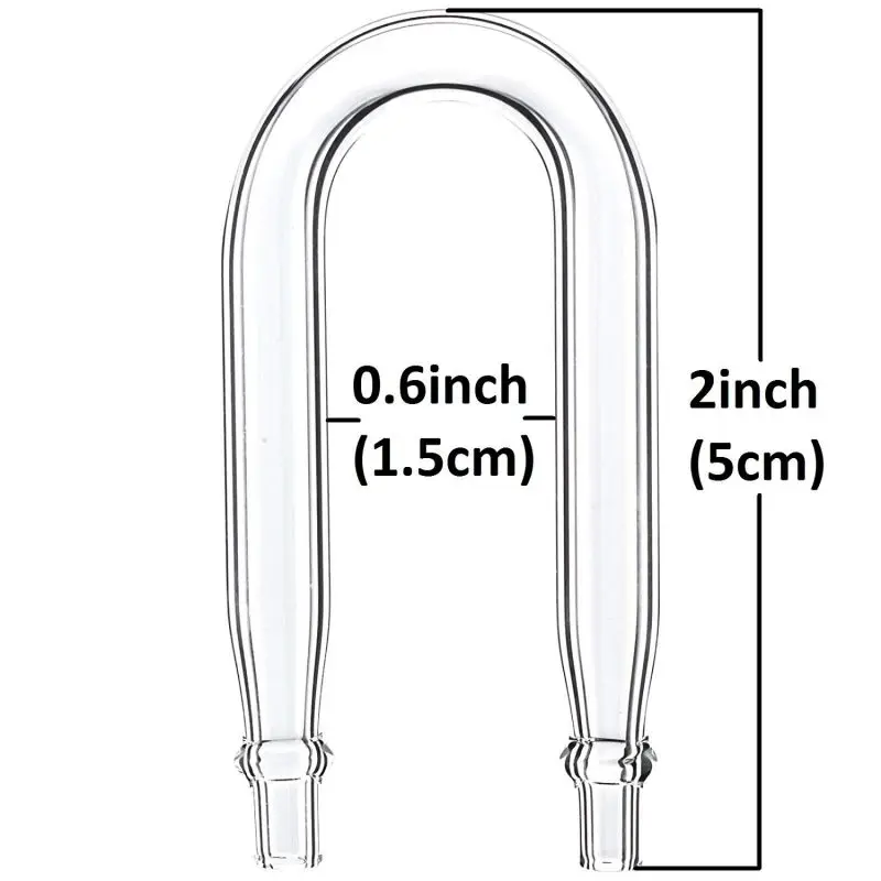 Аквариум CO2 регулирующий рассеиватель распылитель воздушный насос стеклянная u-образная трубка изогнутый разъем с присоской