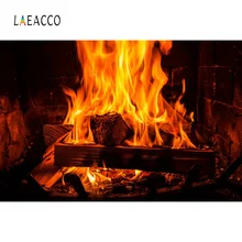 Laeacco огонь пламя Exuberant деревянный камин шаблон фотографический фон фотография задник фотосессия Фотостудия
