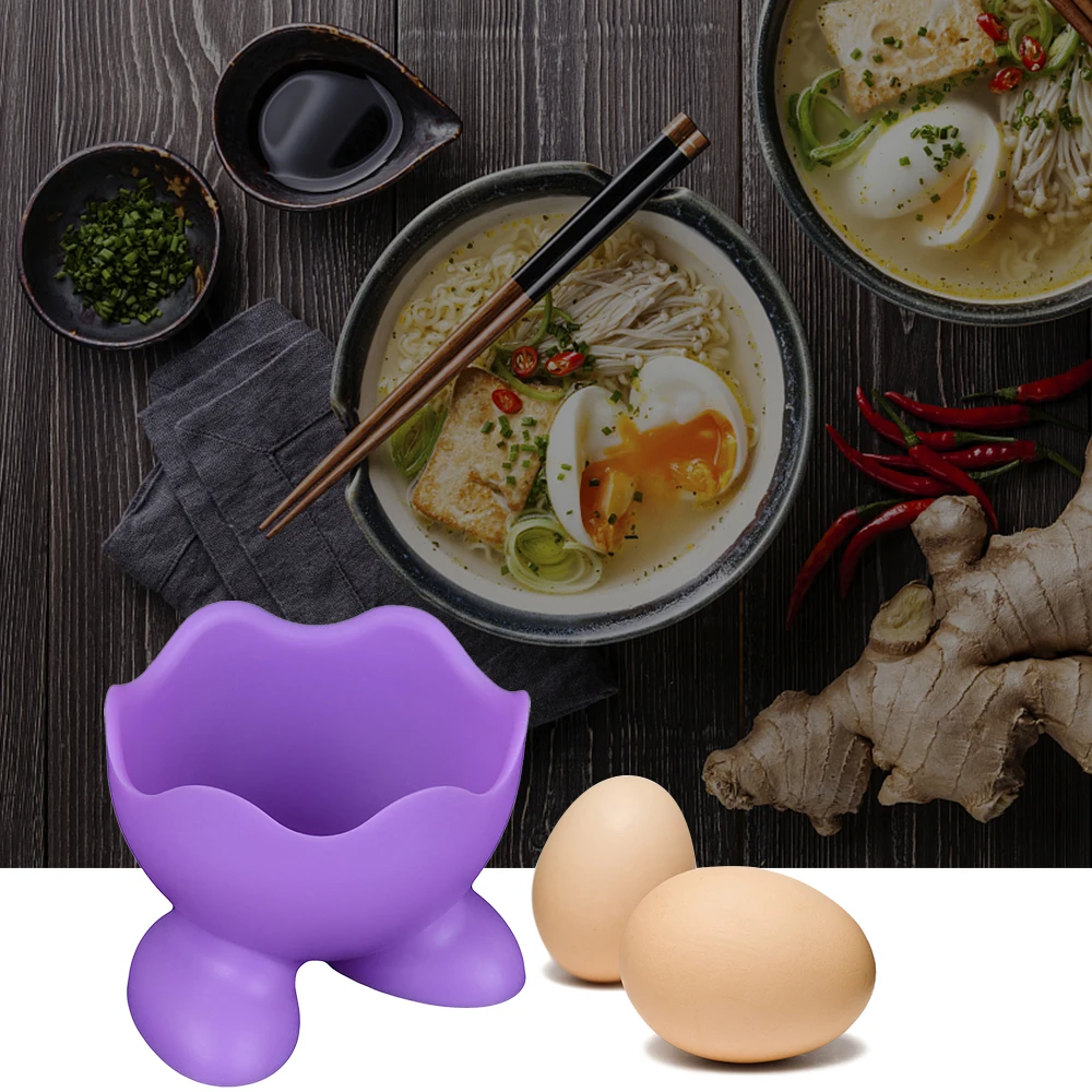 

Creative Silicone Egg Fried Circle Microwave Cooking Kitchen Gadget Egg Cup Boiled Egg Tray Coffee Spoon Stand Egg Holder