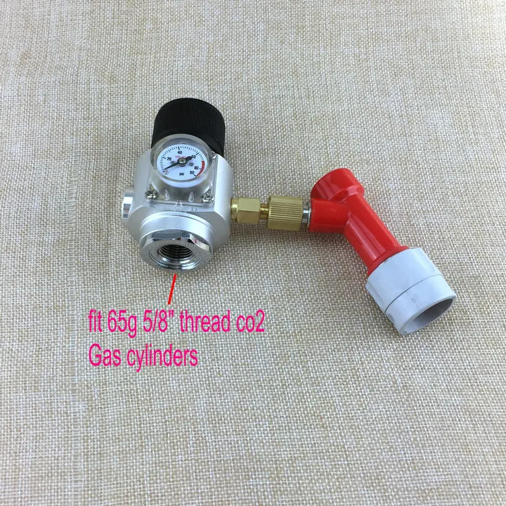 

Homebrew Regulated CO2 Charger with pin lock fitting,mini CO2 Regulator,5/8" thread co2 thread