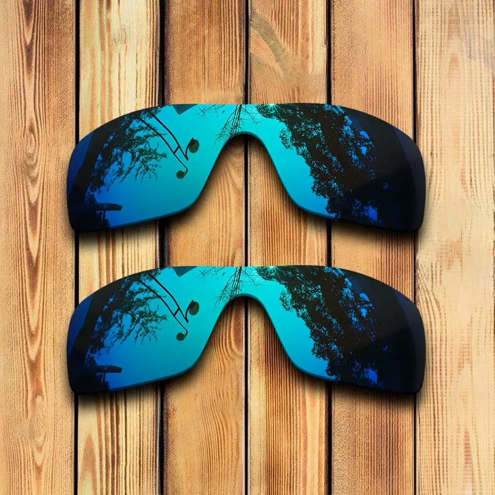 2 шт точно вырезанные поляризованные Сменные линзы для солнцезащитных очков Оукли бэтволка-много цветов - Цвет линз: Blue -Blue Mirrored