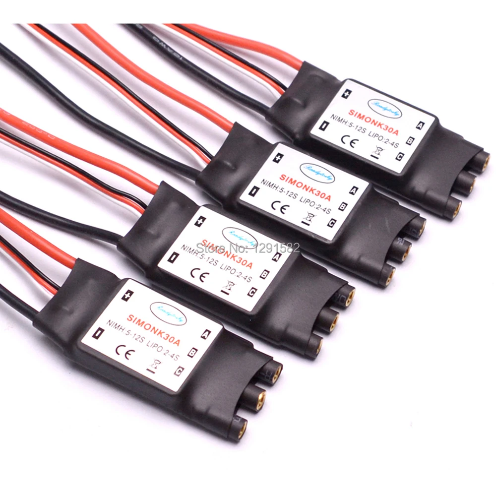 Новый 2 4S 30A SimonK ESC 5 в а BEC с разъемом типа банан 3 мм поддержкой батареи для