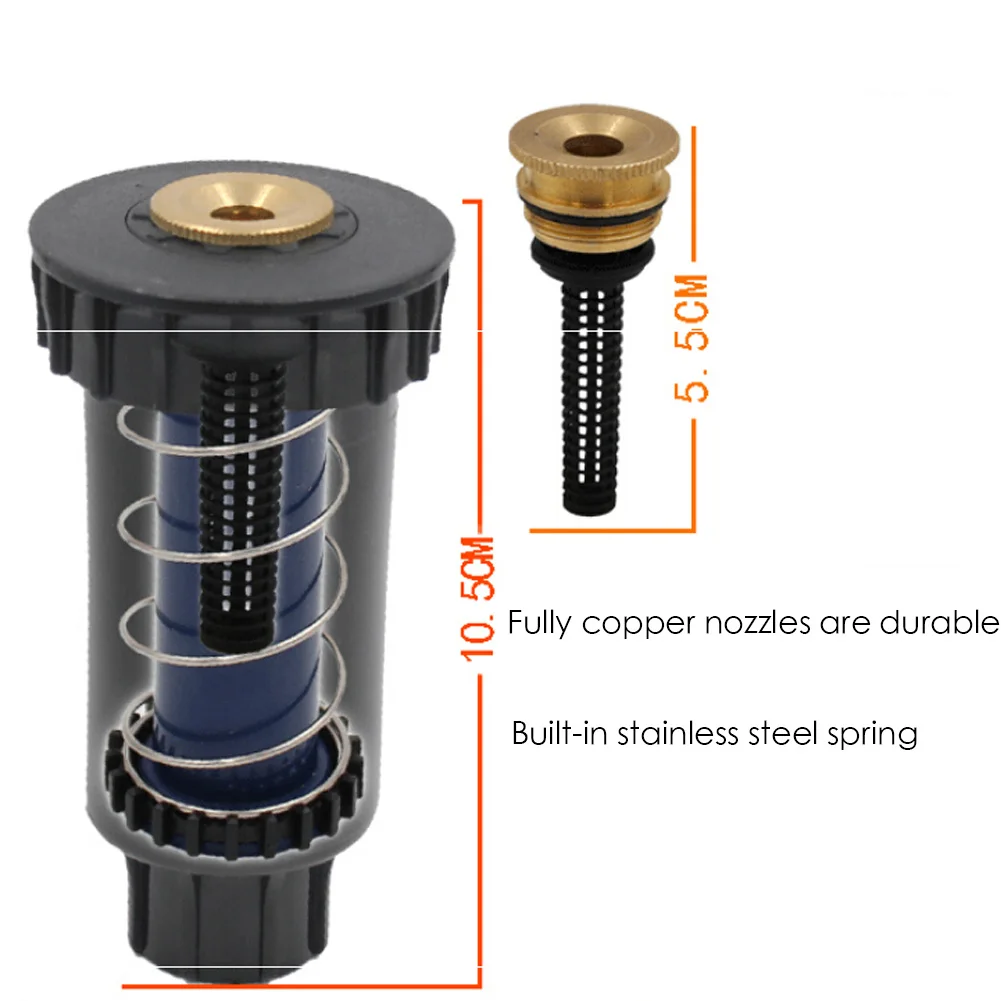 90/180/360 всплывающее окно распылительную головку латунь+ АБС-пластик 1/" NPT похоронены дизайн для газон полива сада Системы однородной спрей прост в установке