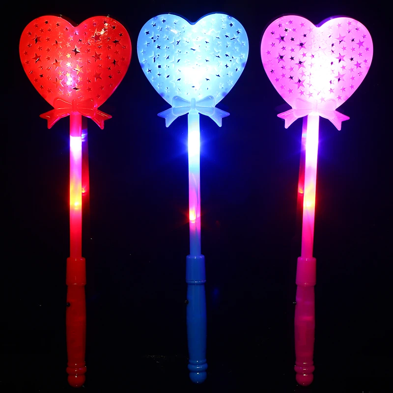 Забавные светящаяся палочка сердце-образный палочка-мигалка для рождественские подарки Прямая
