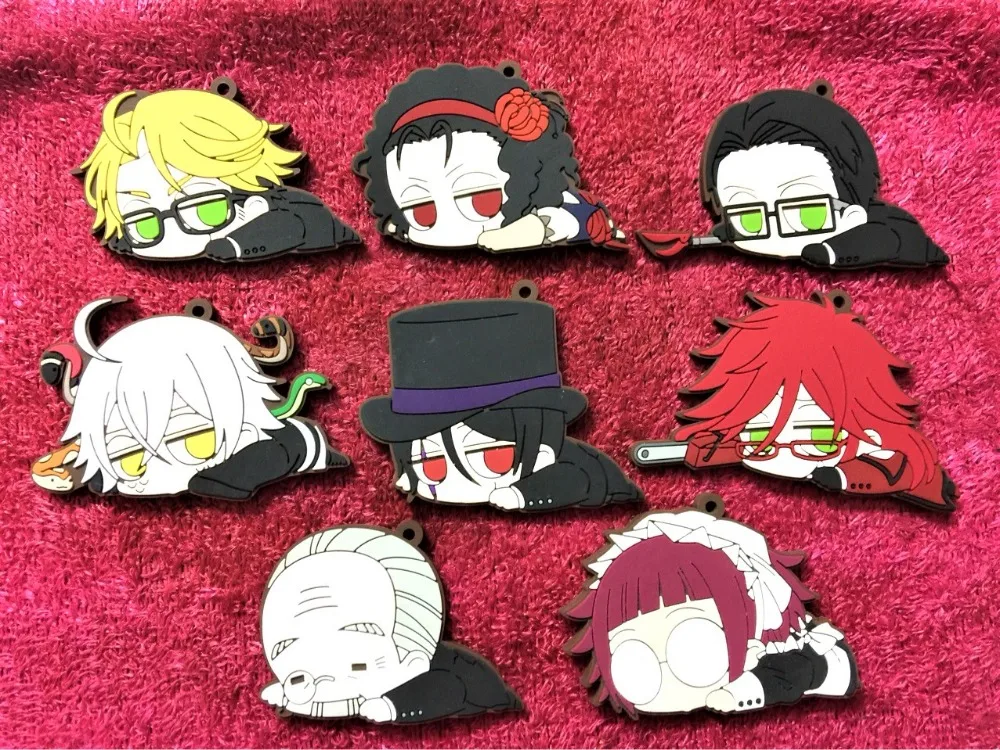 Lovely caoutchouc Black Butler keychain collection Accessoires de téléphone portable PENDENTIF Lovely caoutchouc Black Butler keychain collection Accessoires de téléphone portable PENDENTIF