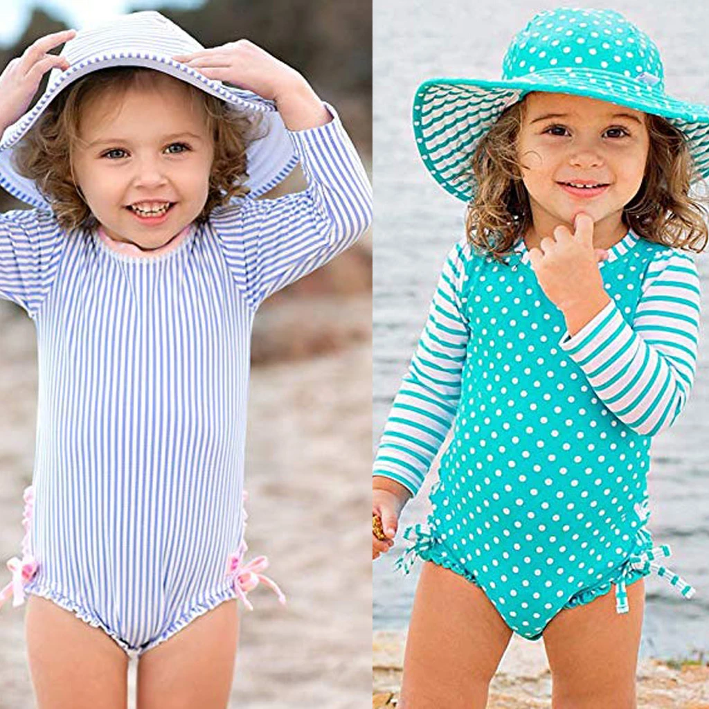 Niños bebé niña traje de manga de bebé a traje baño con ropa de baño protección solar bikini infantil para niña Y3|Trajes de baño| - AliExpress