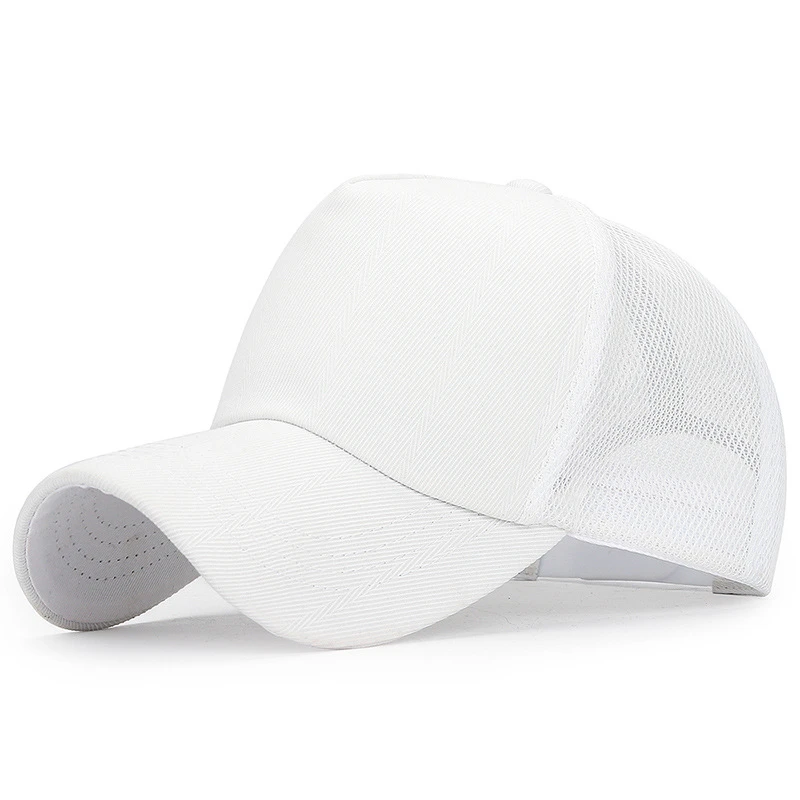 Однотонная летняя сетчатая Кепка для мужчин и женщин черная кость Casquette Homme Dad Hat Белая сетчатая шапка мужская шляпа