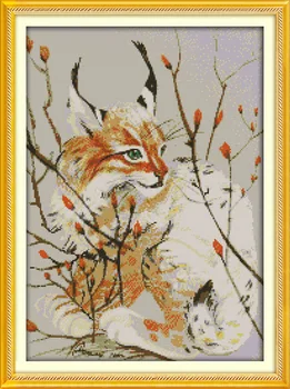

The cat fairy Printed Canvas DMC Counted Cross Stitch Kits printed Cross-stitch set Embroidery Needlework