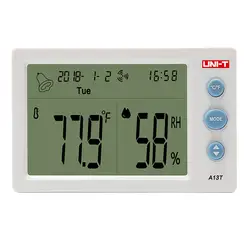 UNI-T цифровой Температура A13T термометр Крытый Открытый инструмент номер Будильник Метеостанция термометр гигрометр