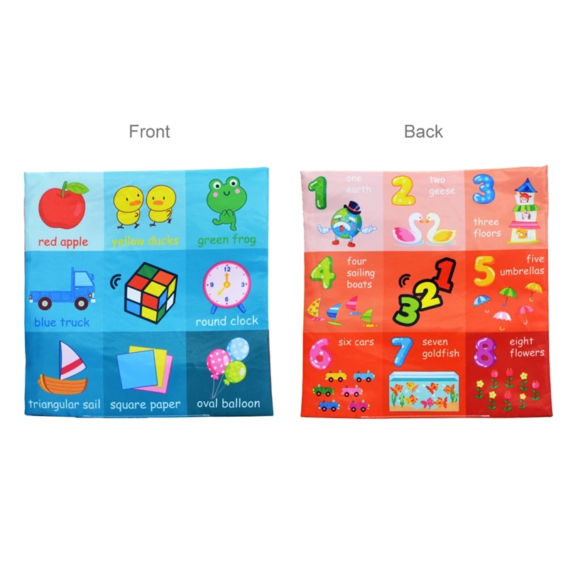 Детские игрушки для новорожденных, Мягкая тканевая книга для детей 0-12 месяцев, обучающая, обучающая, черно-белая, познавательная, звук шелеста, газета - Цвет: CS Pingguo