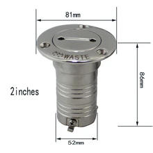 38 или 50 мм Оборудование для морских лодок палуба наполнитель AISI 316 нержавеющая сталь топливный вода отработанного дизельного газа ключ крышка наполнитель 1-1/" и 2"