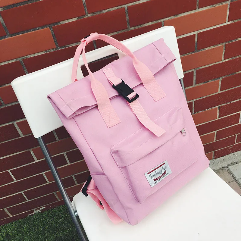 Mochila de viaje de ocio para mujeres de moda mochilas para niñas adolescentes estilo Preppy lona escuela bolsa femenina Mochila