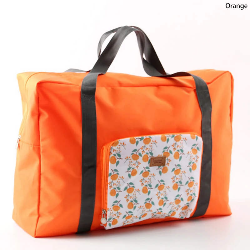 Модные водонепроницаемые большие вместительные портативные дорожные складные сумки-органайзеры для женщин, мужчин, девушек, сумки, сумка унисекс для багажа - Цвет: Оранжевый