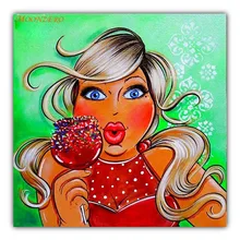 5D יהלומי ציור יד-צבוע שומן ילדה תמונה סדרת צלב תפר 3D קריסטל מלא קישוט Diy בית קיר מדבקה(China)