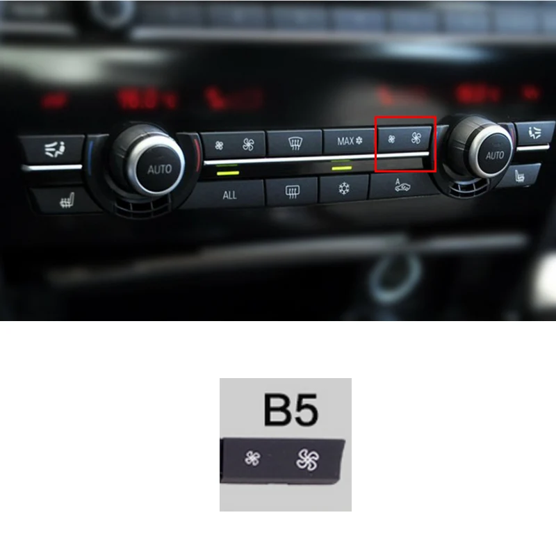 Автомобильный обогреватель, климат-контроль, громкость воздуха, кондиционер, переключатель вентилятора, кнопка, крышка, замена крышки для BMW F10 F11 F02 - Цвет: RIGHT