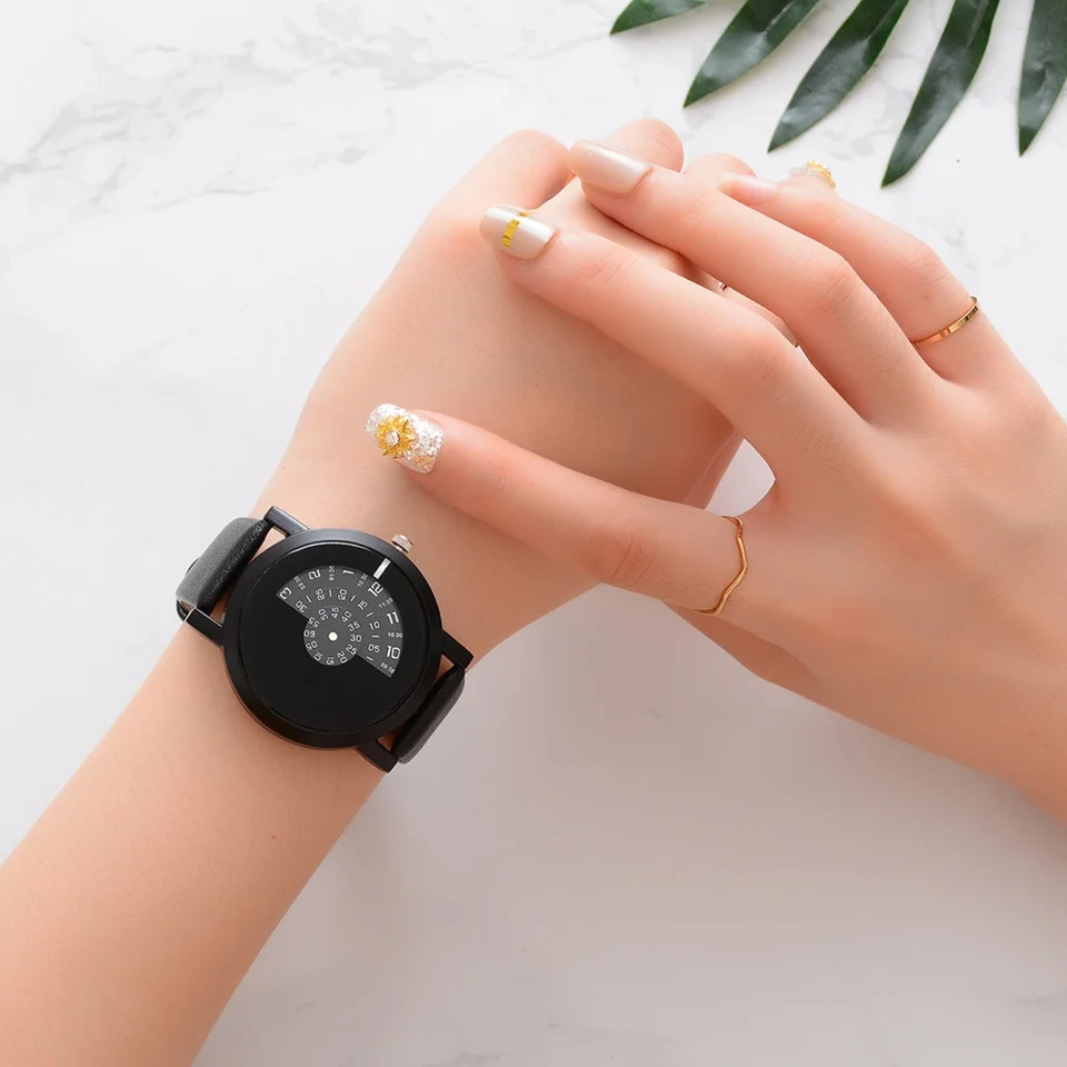 Креативные Дизайнерские наручные часы с камерой, простые специальные цифровые диски, модные кварцевые часы для мужчин и женщин