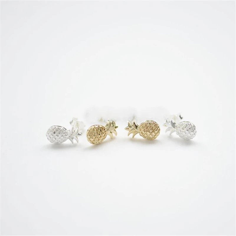 Мода ананас серьги-гвоздики ASOS Прекрасный маленький Ананас Серьги Красивые трехмерная фрукты серьги-гвоздики ASOS