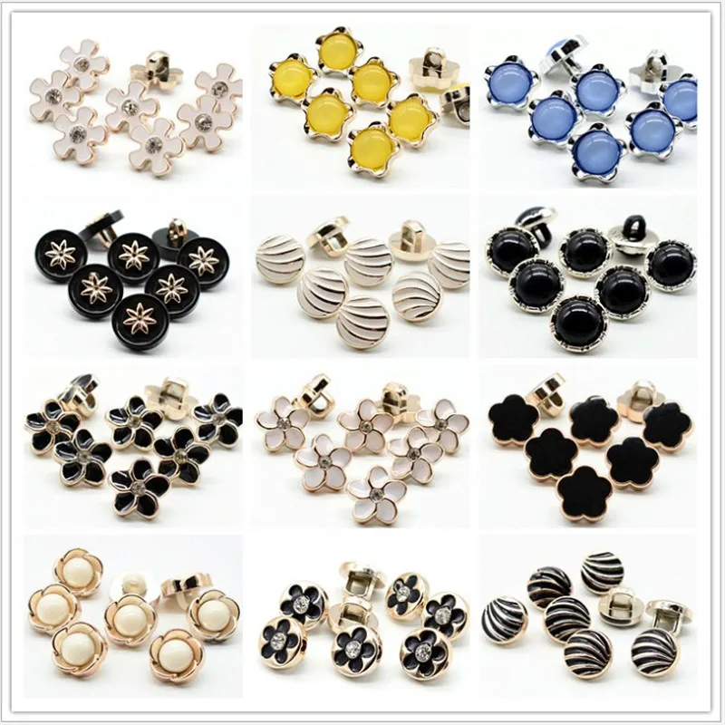 

SINUAN Heart Buttons Metal Button Shank Shirt Buttons 10Pcs Painting Crafts Accessories Washable Sewing Decorations For Clothes
