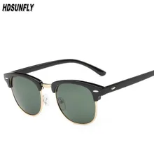Мужские UV400 Солнцезащитные очки для мужчин и женщин, роскошные винтажные полуоправы, фирменный дизайн, модные зеркальные солнцезащитные очки для женщин