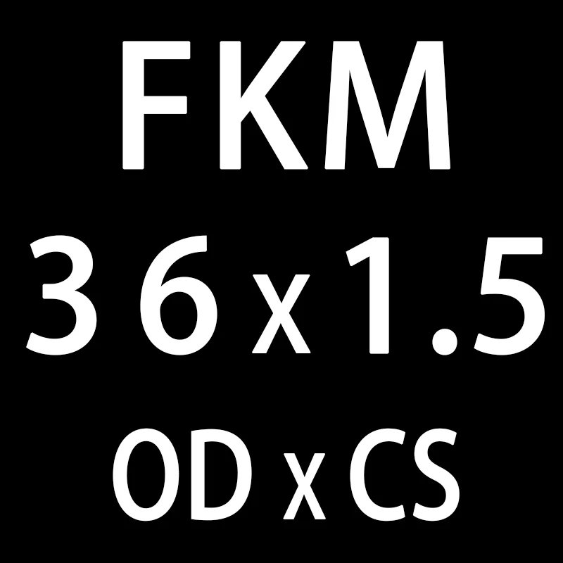 5 шт. фторкаучук кольцо черный FKM уплотнительное кольцо 1,5 мм Толщина OD31/32/33/34/35/36/37/39/40/45/50 мм(материк) резиновое уплотнительное кольцо уплотнение прокладка - Цвет: OD36mm