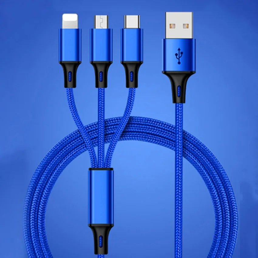 3 In 1 USB Cable For Android Micro USB Fast Charging Cable For Type C Type-c 3in1 Mobile Phone Cables Charge Cord 3 In 1 USB Cable For Android Micro USB Fast Charging Cable For Type C Type-c 3in1 Mobile Phone Cables Charge Cord