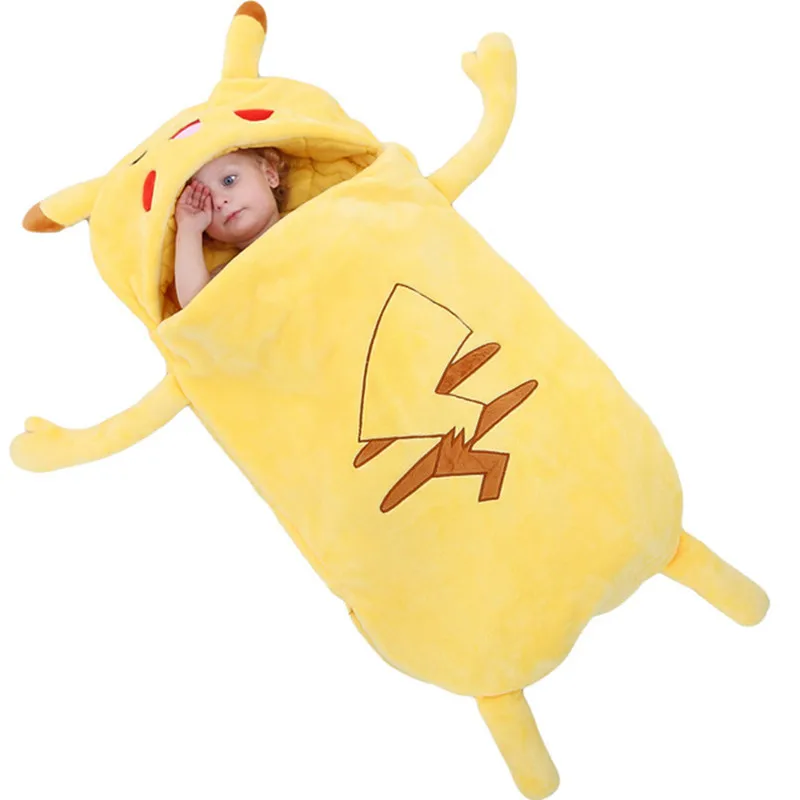 Yellow Baby Sleeping Bag Newborns Flannel Cartoon Fox Sleep Bag Kids Winter Sleepsacks Bag Swaddle Baby Envelopes for 0-3 Years - Цвет: Yellow
