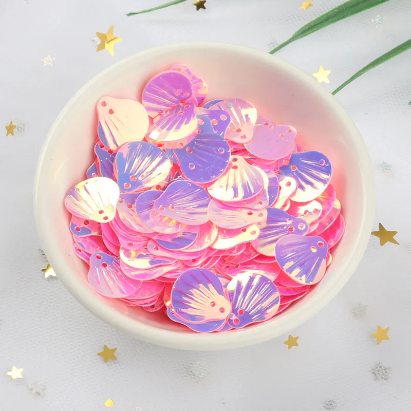 10g/pack 13mm glitter Shell PVC Loose Sequins for Sewing Embellishment Findings Wedding Handcraft Women Clothes Dress Accessorie