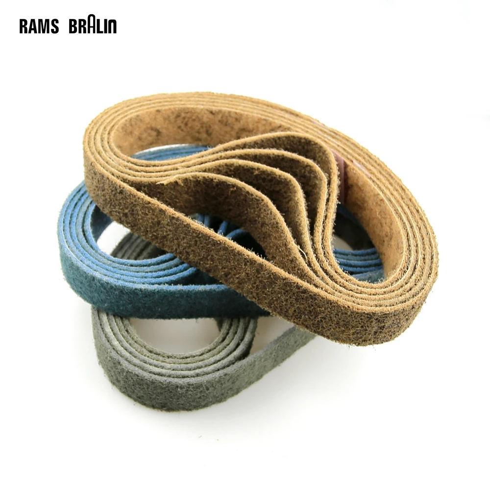 4 pcs 40*740mm Non woven Nylon Abrasive Sanding Belt Coarse to Fine in Abrasive Tools from