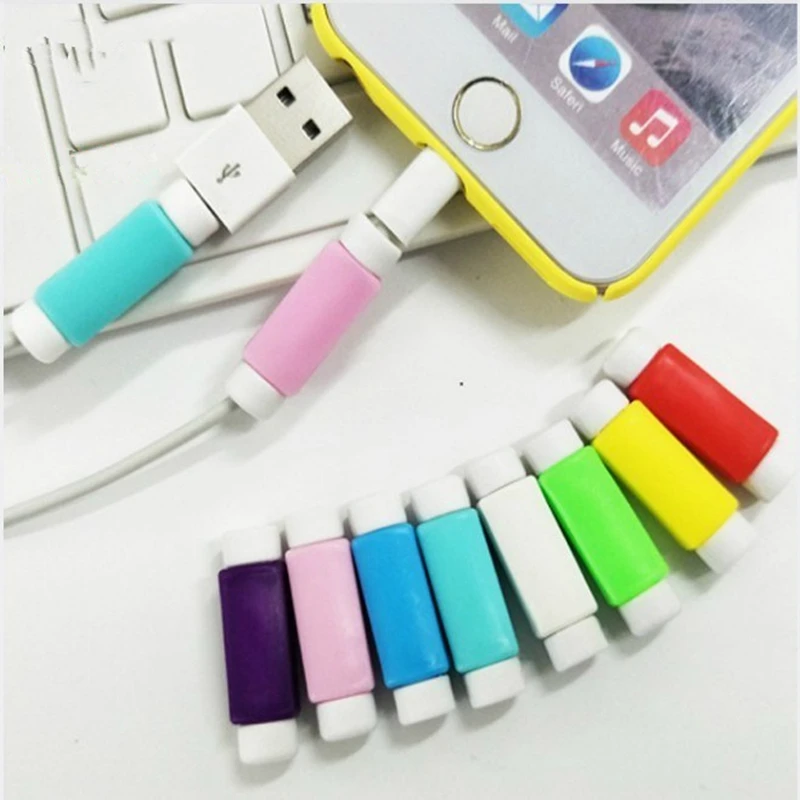 

20pcs/lot Cable Protector Saver USB Charging Data Line Protective Sleeves Cable Winder For iPhone 5s 6s Ipad mini