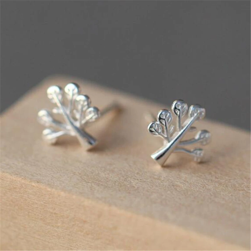 Fashion Women Jewelry Hypoallergenic Tree Stud Earrings For Girls Party EH649 | Украшения и аксессуары