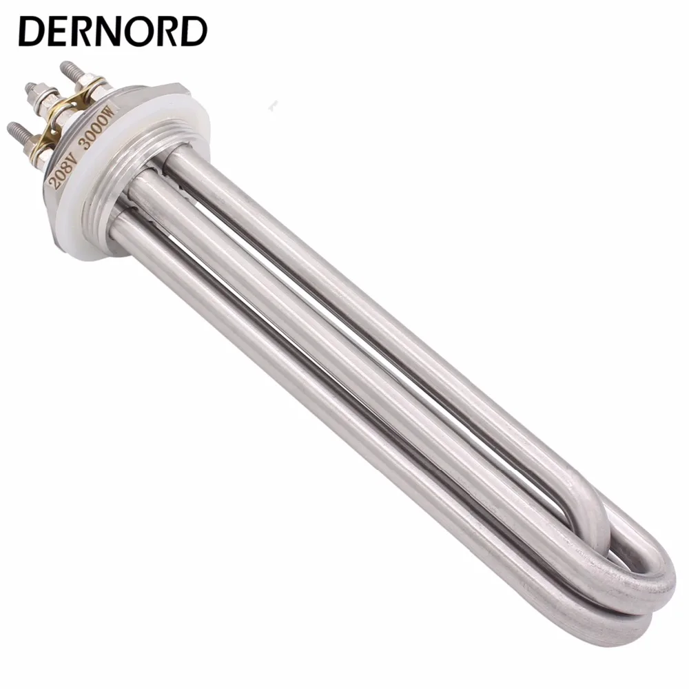 Water Heating Element 208V 6KW 1.5/"NPT Screw in Immersion Tubular Heater