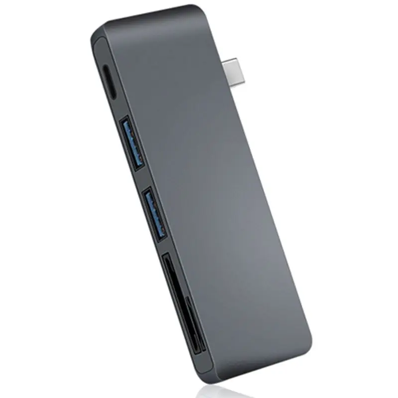 Gray Тип-c USB-C концентратор Тип C концентратор для Macbook Pro SD кардридер Тип C к USB 3,0 Macbook для samsung TabPro для Google - Цвет: Gray