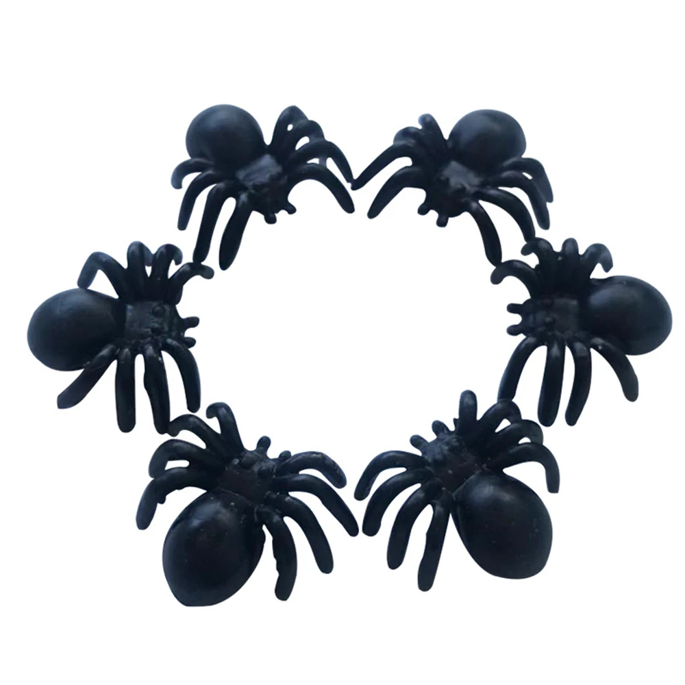 

New 10pcs/lot Funny Fake Spider Halloween Decoration Jokes Pranks Maker Fun Novelty Tricks Simulation False Spider Toys