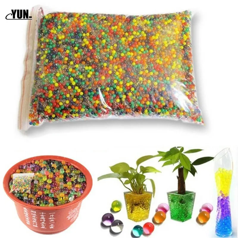 1000pcs Large Hydrogel Pearl Shaped Crystal Soil Water Beads Mud Grow Ball Wedding Kids Toy YQ001 Growing Water Balls 8D (11)