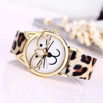 

2018 new cute elegant glasses rabbit dial pattern strap casual fashion exquisite precision high-end women's quartz watch