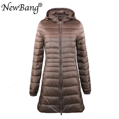 long puffer jacket NewBang Brand 8XL 7XL  6XL Ladies Long Warm Down Coat Women Ultra Light Down Jacket With Bag Women's Overcoats Hip-Length black puffer coat Coats & Jackets