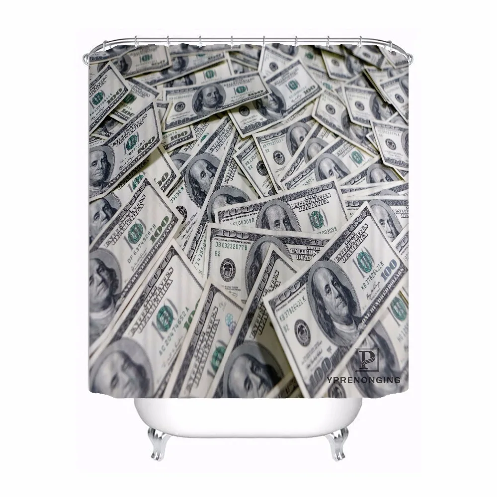 

Custom Money Type Waterproof Shower Curtain Home Bath Bathroom s Hooks Polyester Fabric Multi Sizes#0421-sohu-29