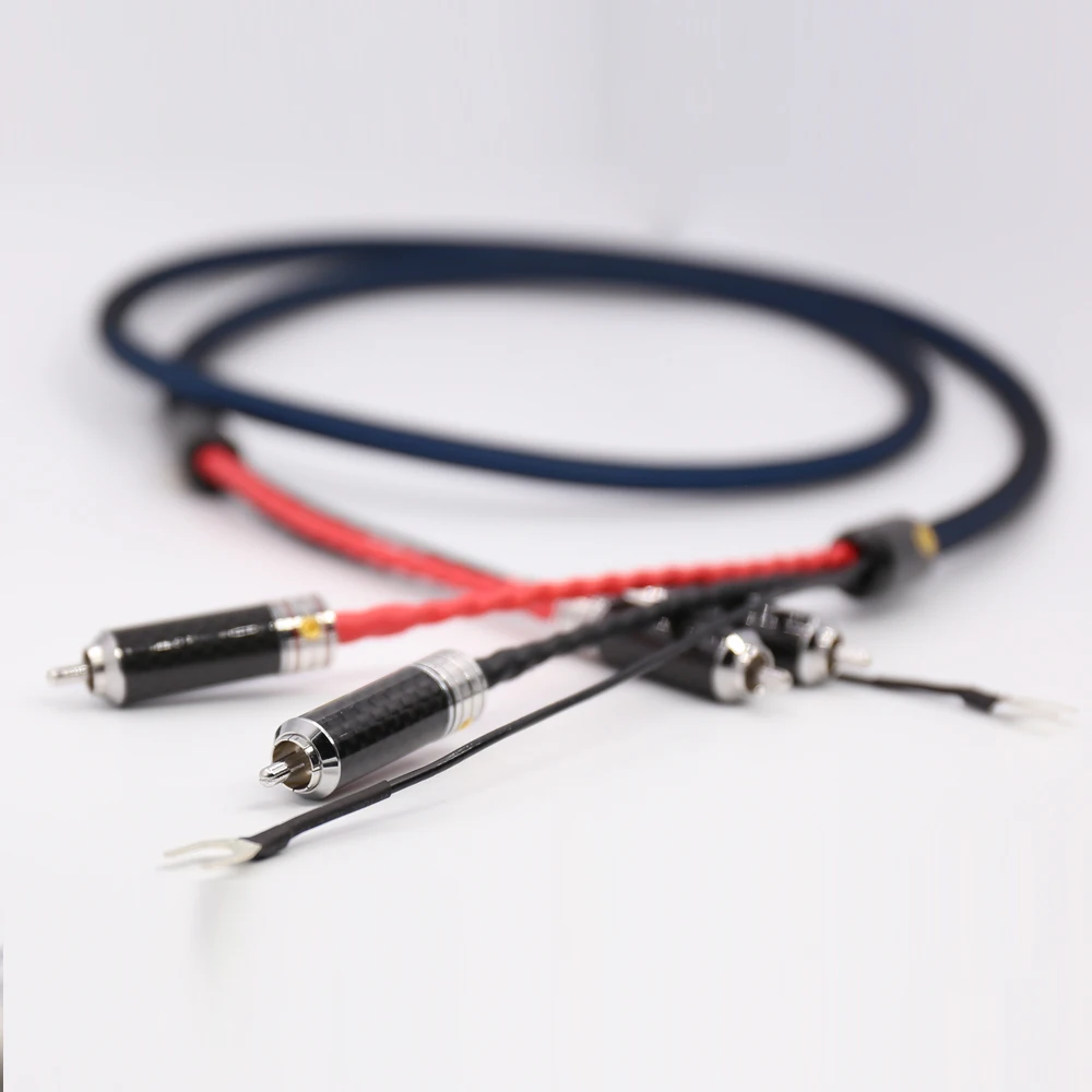 US $123.50 Viborg LC801 5N OFC Silver Plated Tonearm Phono Cable 2 RCAs TO 2RCAs Tonearm Cable RCARCA