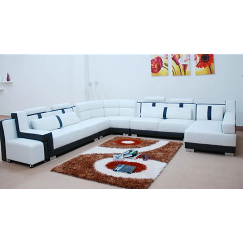 

Modern New Living Room Sectional Leather Sofa Set, Living Room Lounge