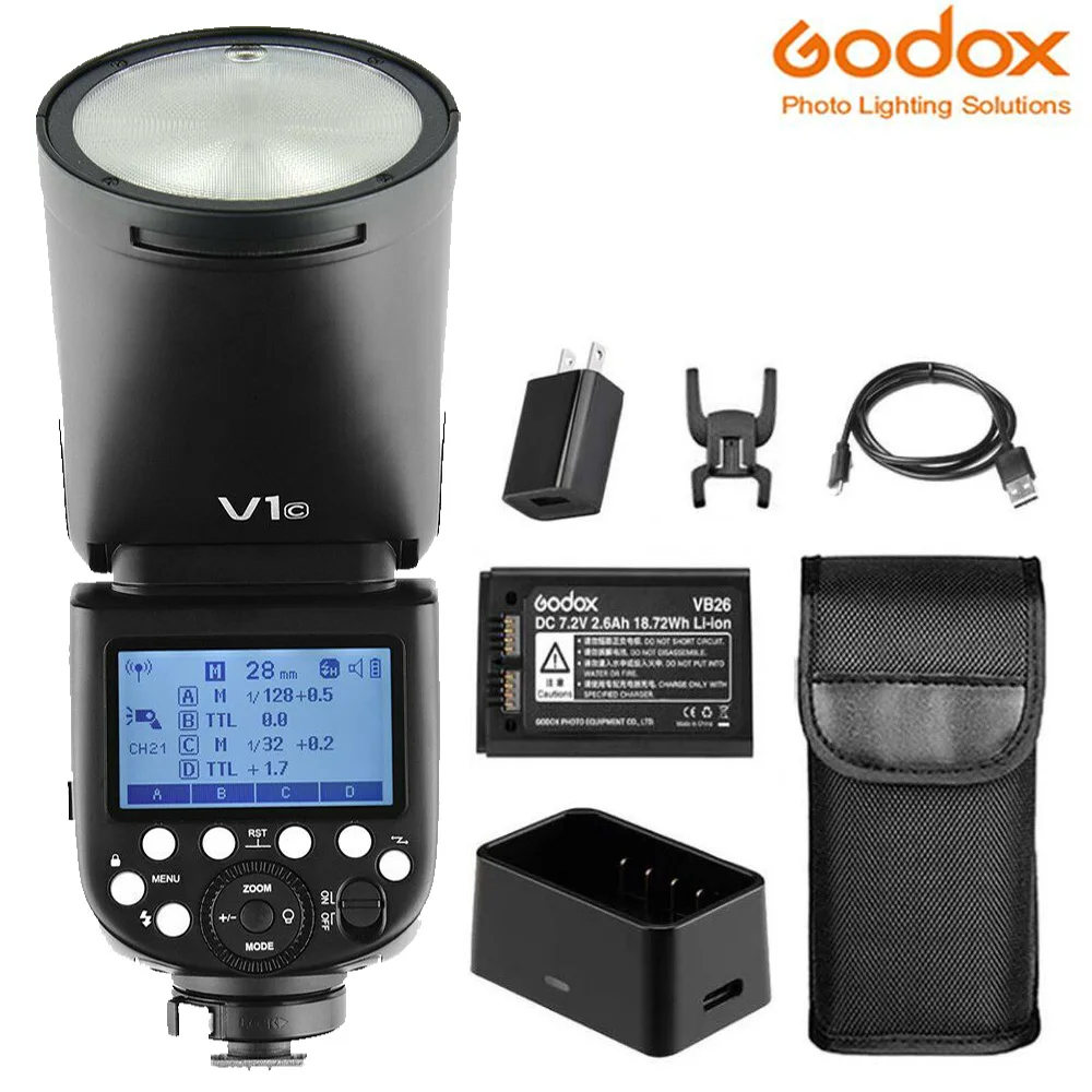 

Godox V1 Flash V1C V1N V1S Flashlight TTL 1/8000s HSS lithium battery Speedlite Flash for Canon Nikon Sony Camera flash